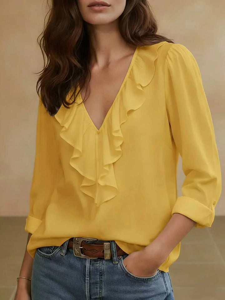 Abby Boho Ruffle Blouse