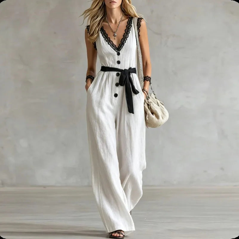 Layla Boho Belted Jumpsuit