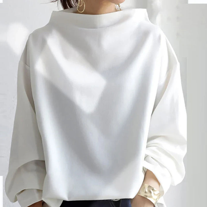Joyce Draped High Neck Blouse