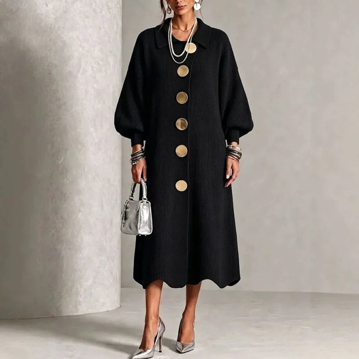 Isadora Button Front Sweater Dress