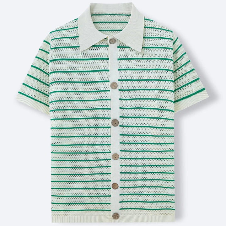 Mason Striped Knit Polo