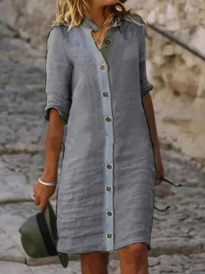 Elodie Button Front Mini Dress