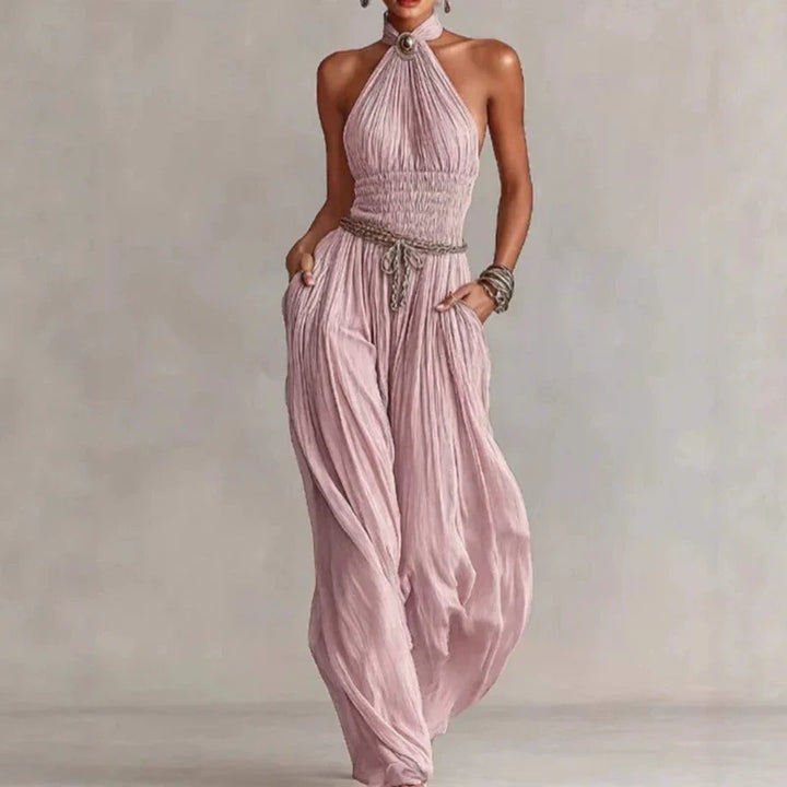 Livia Halter Neck Wide Leg Jumpsuit