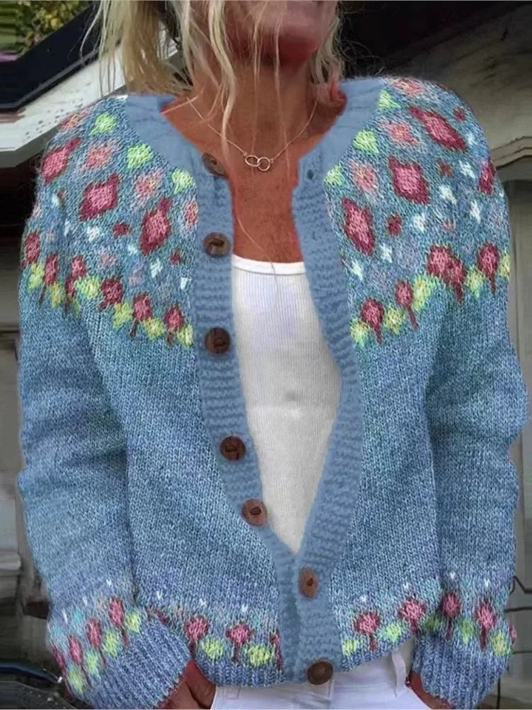Teodora Fair Isle Button Cardigan