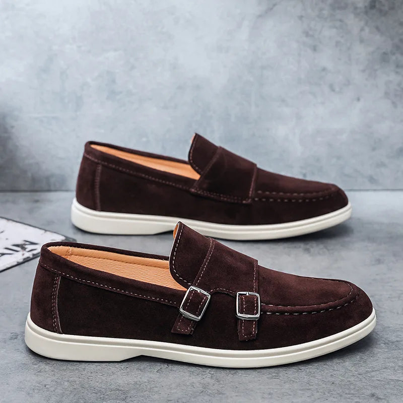 Lugano Orthopedic Double Buckle Loafers