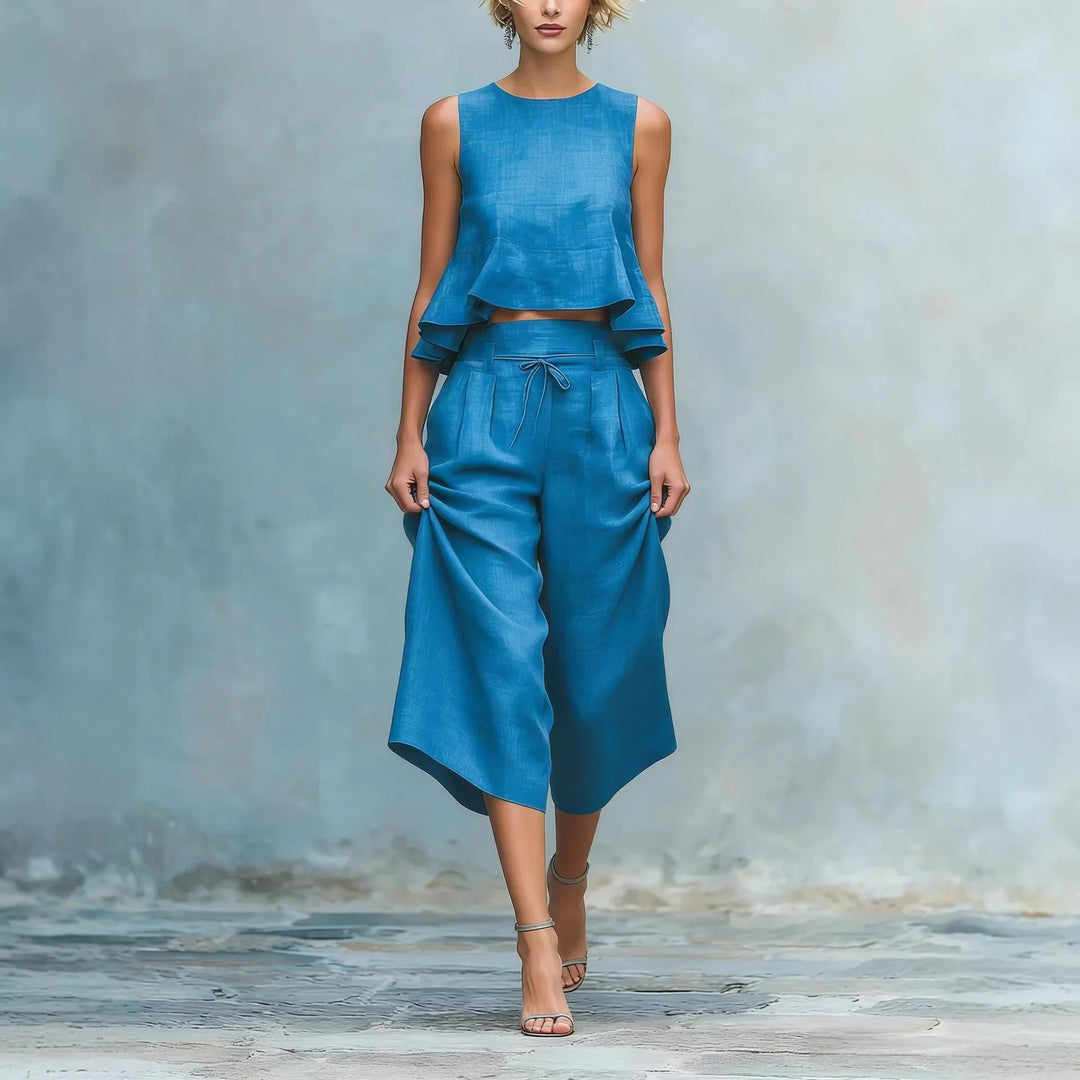 Katana Ruffle Crop Top Set
