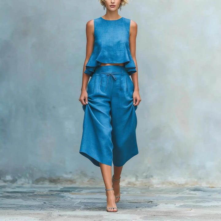 Katana Ruffle Crop Top Set