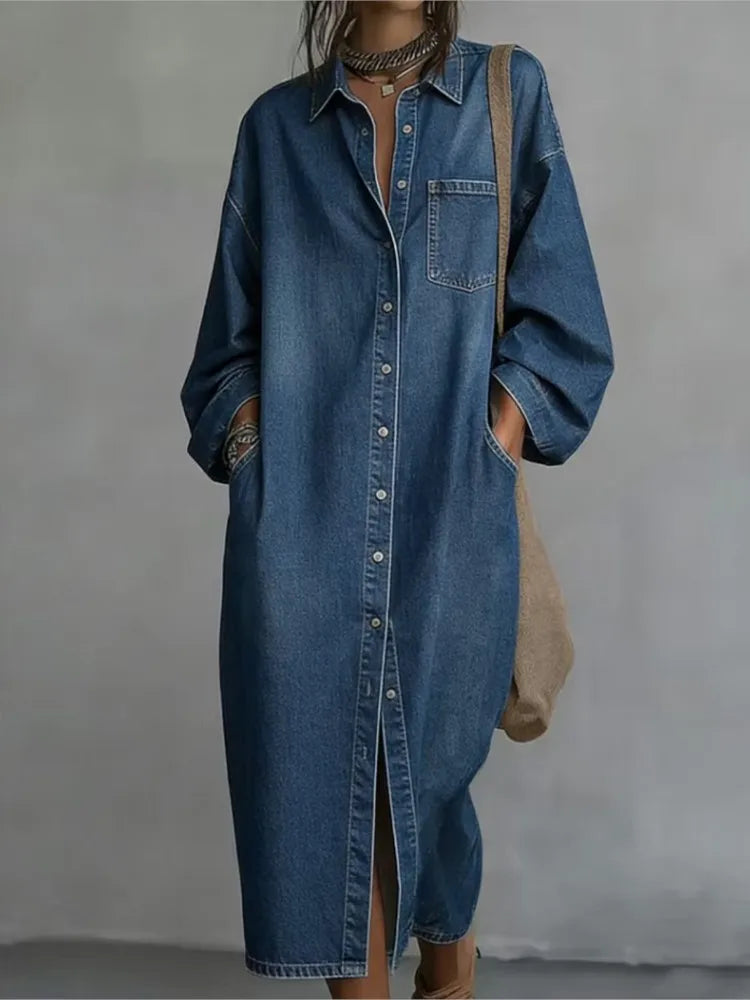 Rachel Relaxed Button Dress
