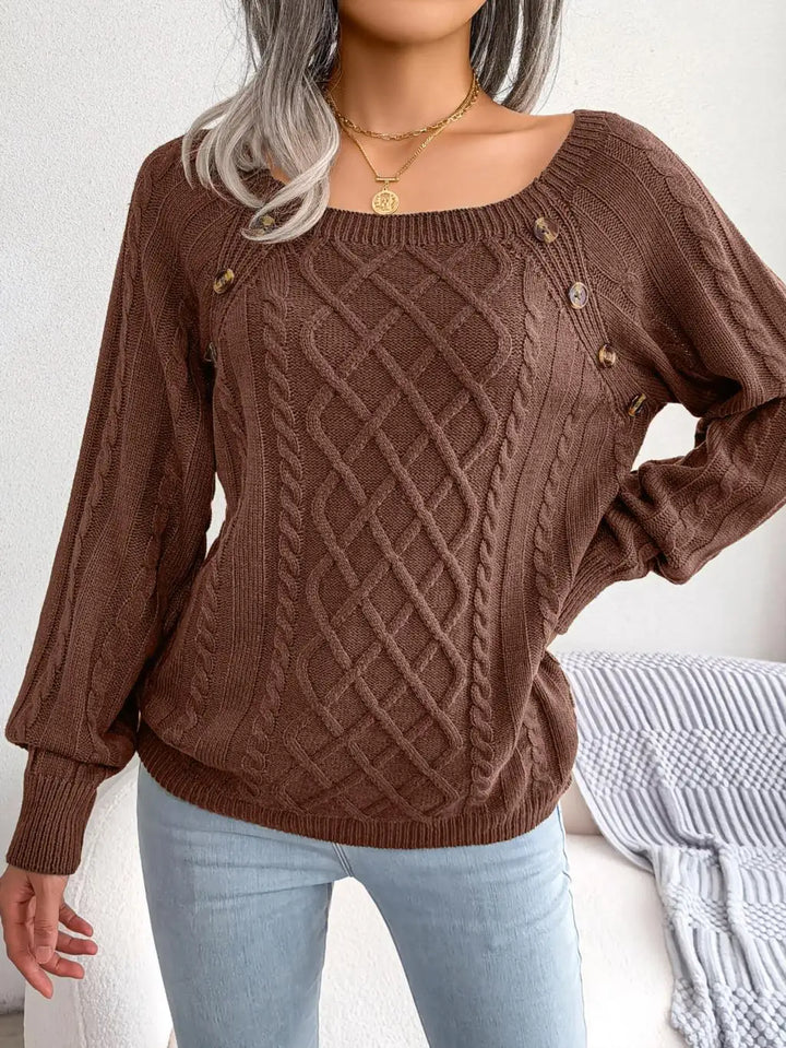 Talia Square Neck Sweater