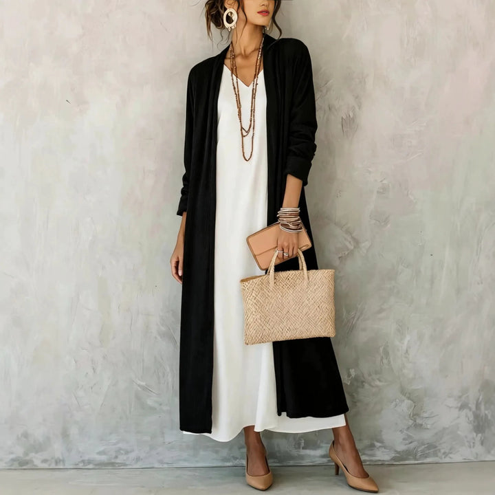 Valeria Corduroy Long Cardigan
