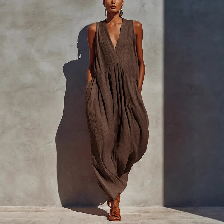 Cressida Draped Pocket Maxi Dress