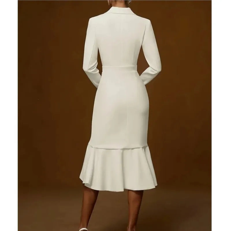 Vesna Notched Lapel Dress