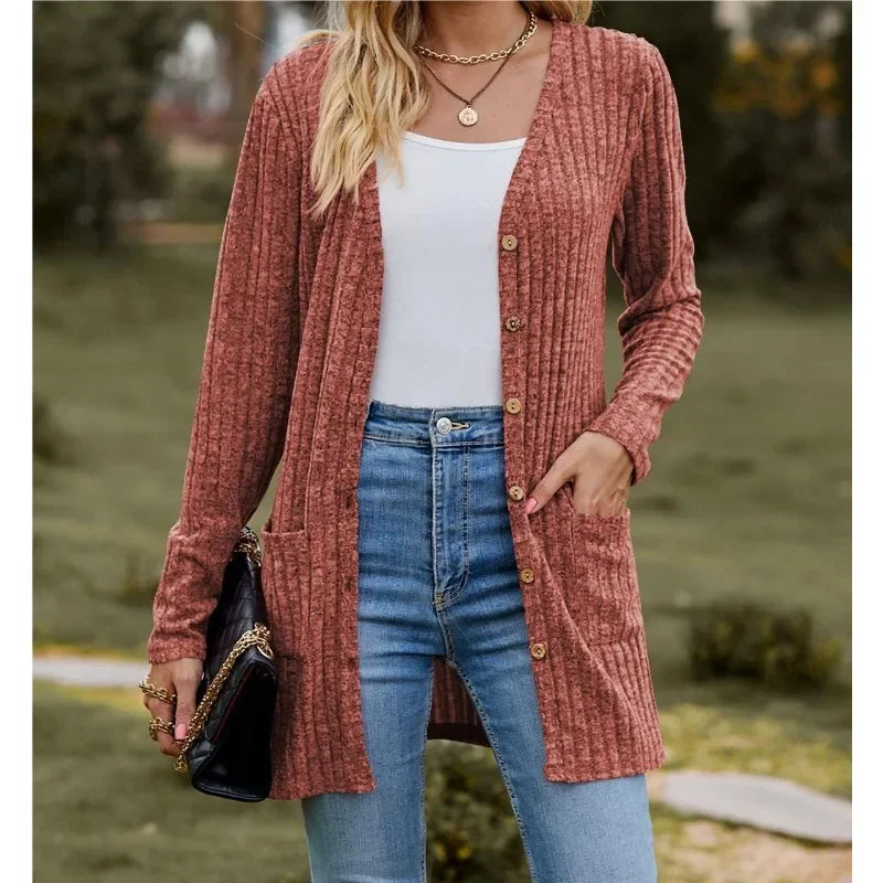 Noelani Ribbed Knit Cardigan