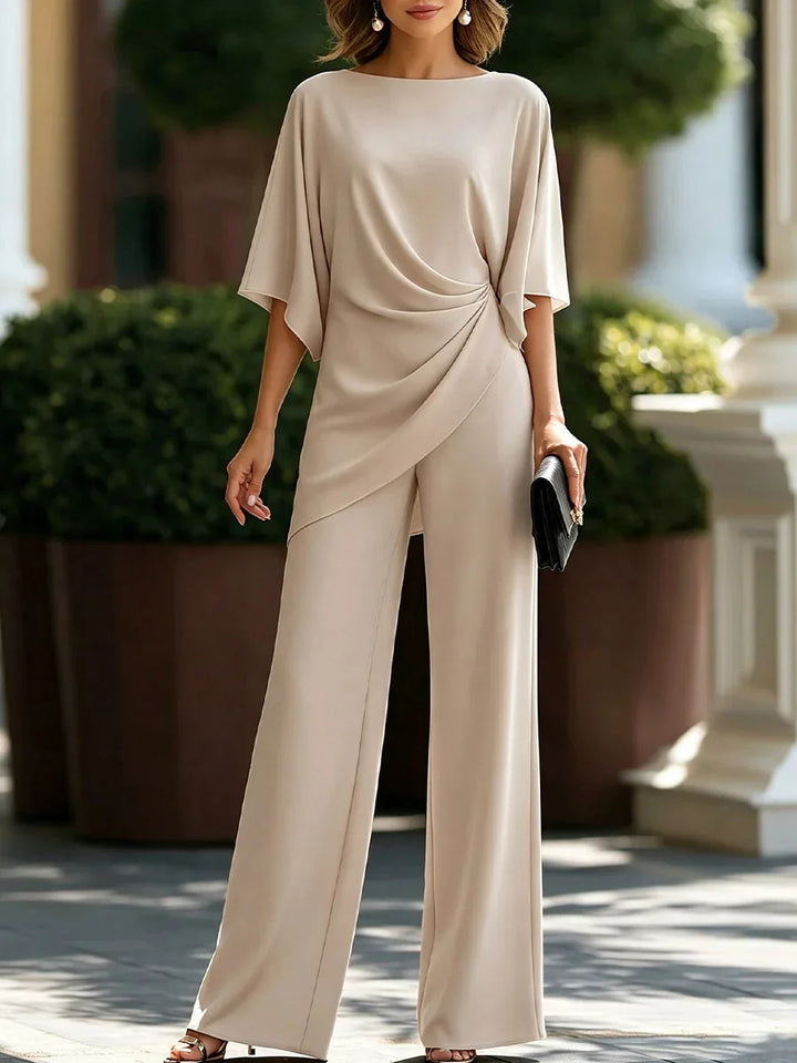 Marisette Draped Hem Trouser Set