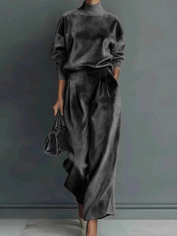 Ameera High Neck Velvet Set