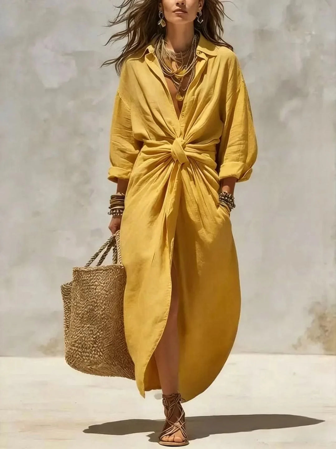 Calanthe Relaxed Shirt Maxi Dress