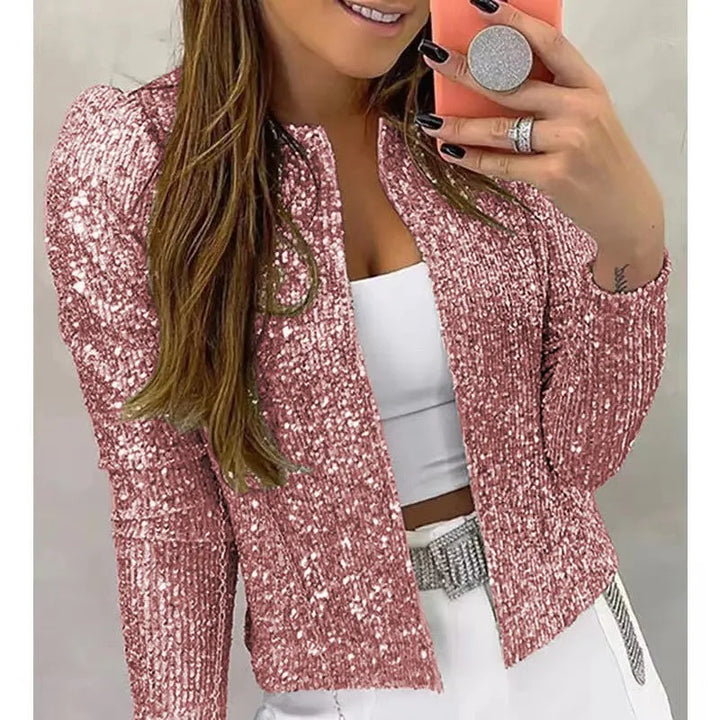 Talise Sequin Crop Jacket