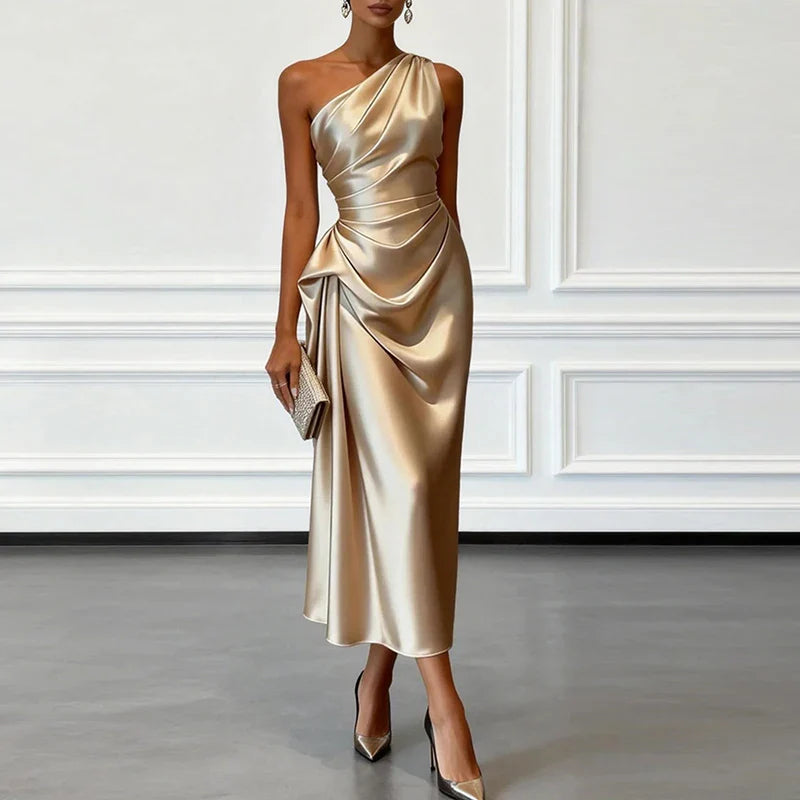 Paulina Satin Wedding Guest Dress