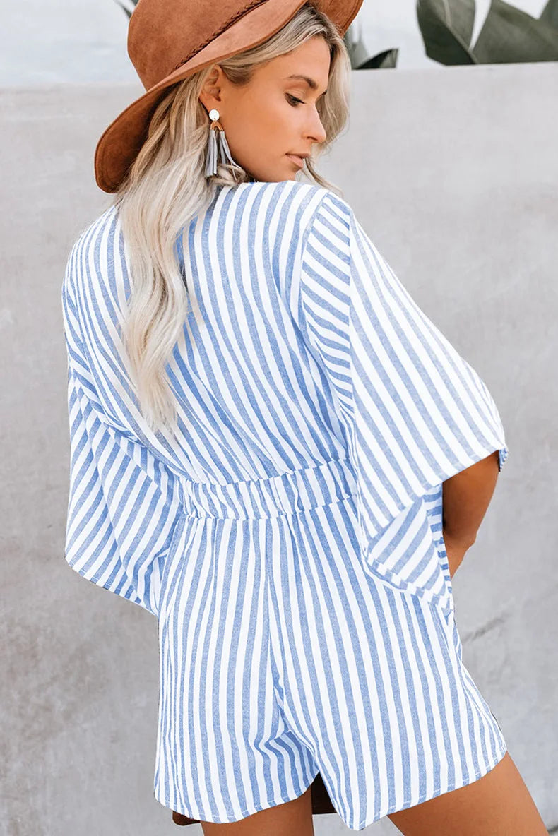 Ramie Flutter Sleeve Romper