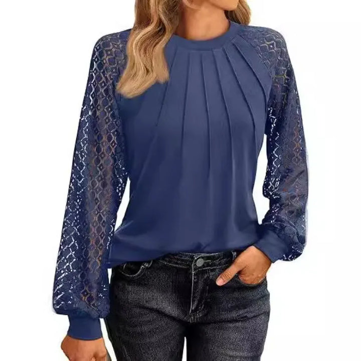 Anouk Pintuck Lace Blouse