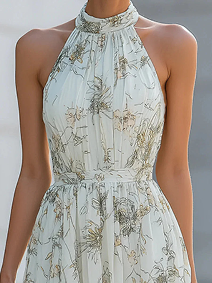Fiona Flowy Halter Maxi Dress