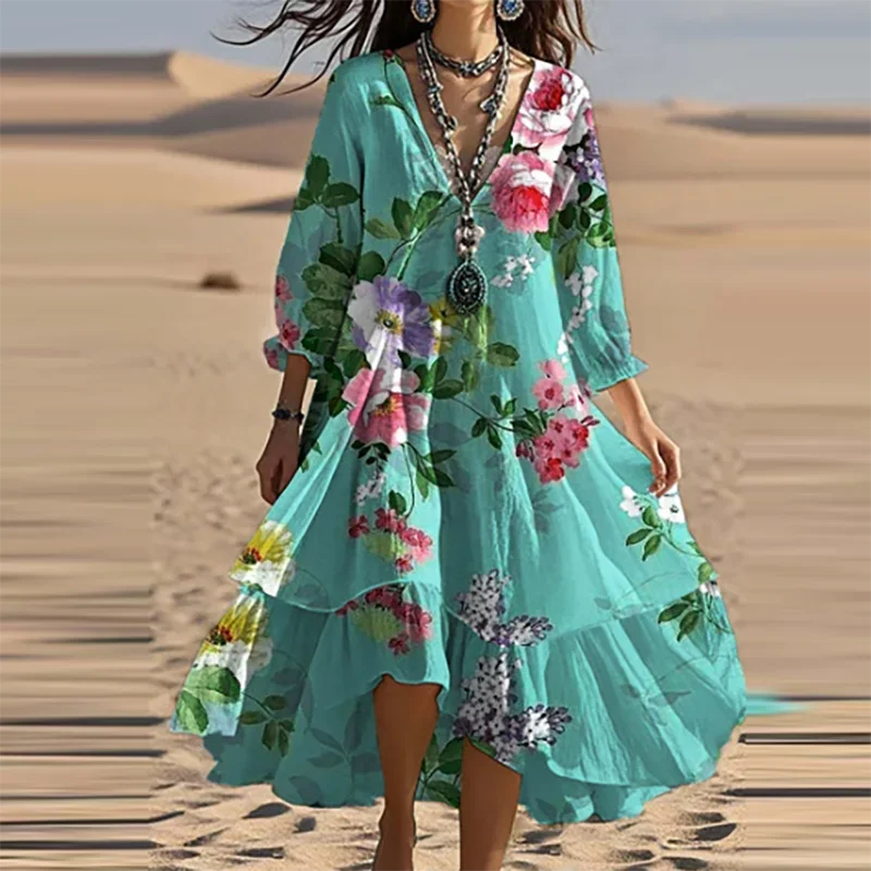 Adele Boho Floral Maxi Dress