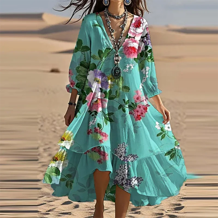 Adele Boho Floral Maxi Dress