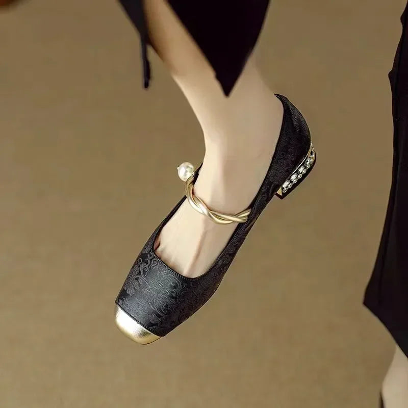 Jeanne Braided Strap Mary Janes