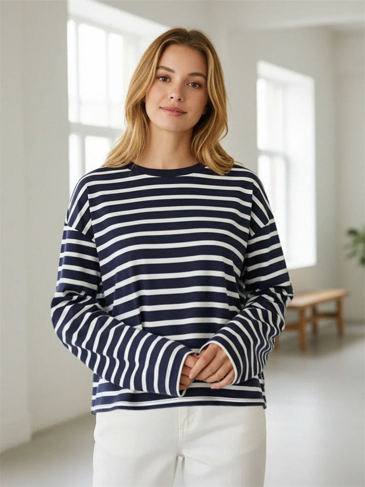 Emmara Relaxed Stripe Sweatshirt