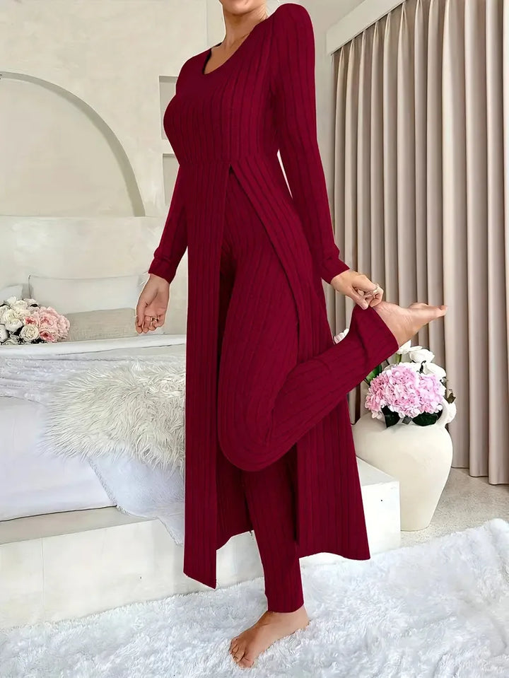 Soraya Ribbed Lounge Two Piece Set