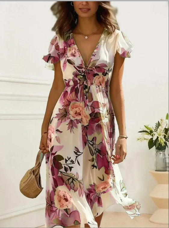 Sacarlett Flowy Floral Midi Dress