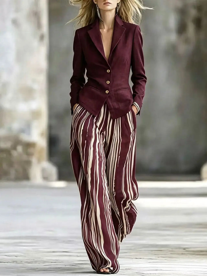 Odalisia Wide Leg Pant Suit