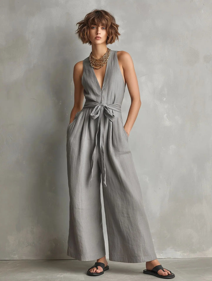 Catarina Relaxed V Neck Jumpsuit