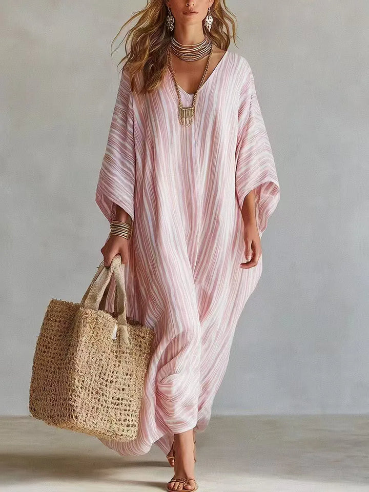 Monica Striped Linen Sundress
