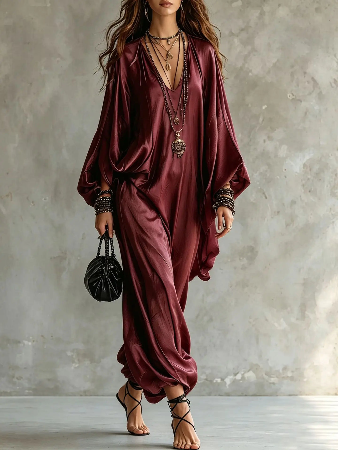 Sofie Satin Wide Leg Jumpsuit