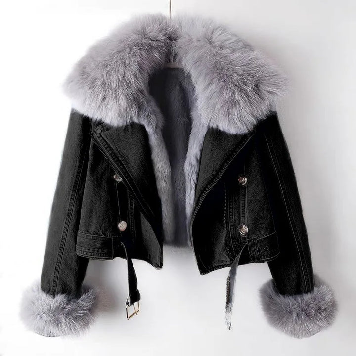 Danica Faux Fur Denim Jacket