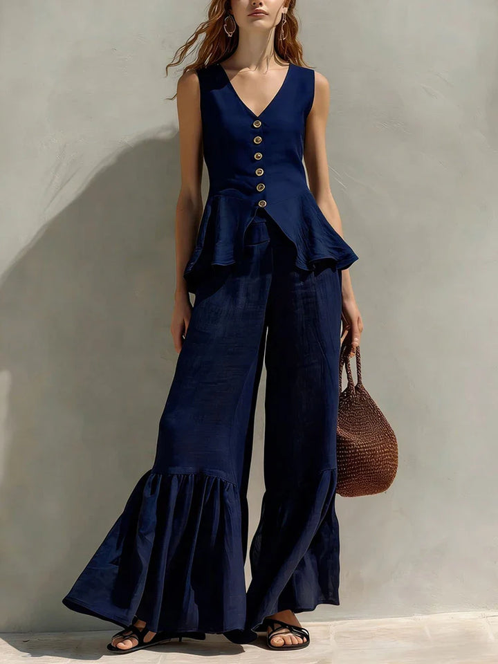 Antonella Ruffle Wide Leg Set