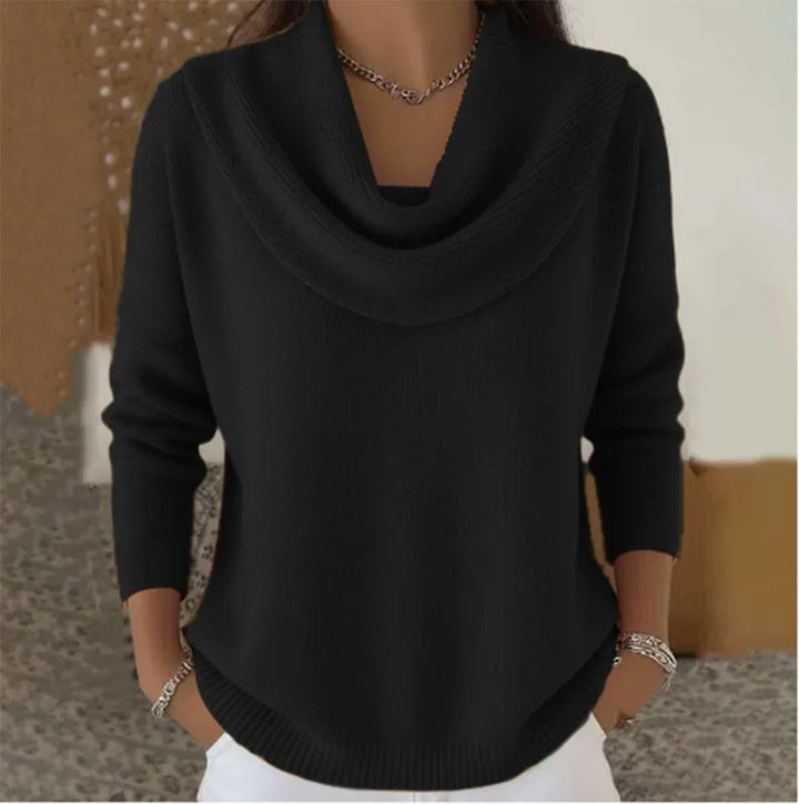 Emely Cowl Neck Knit Sweater