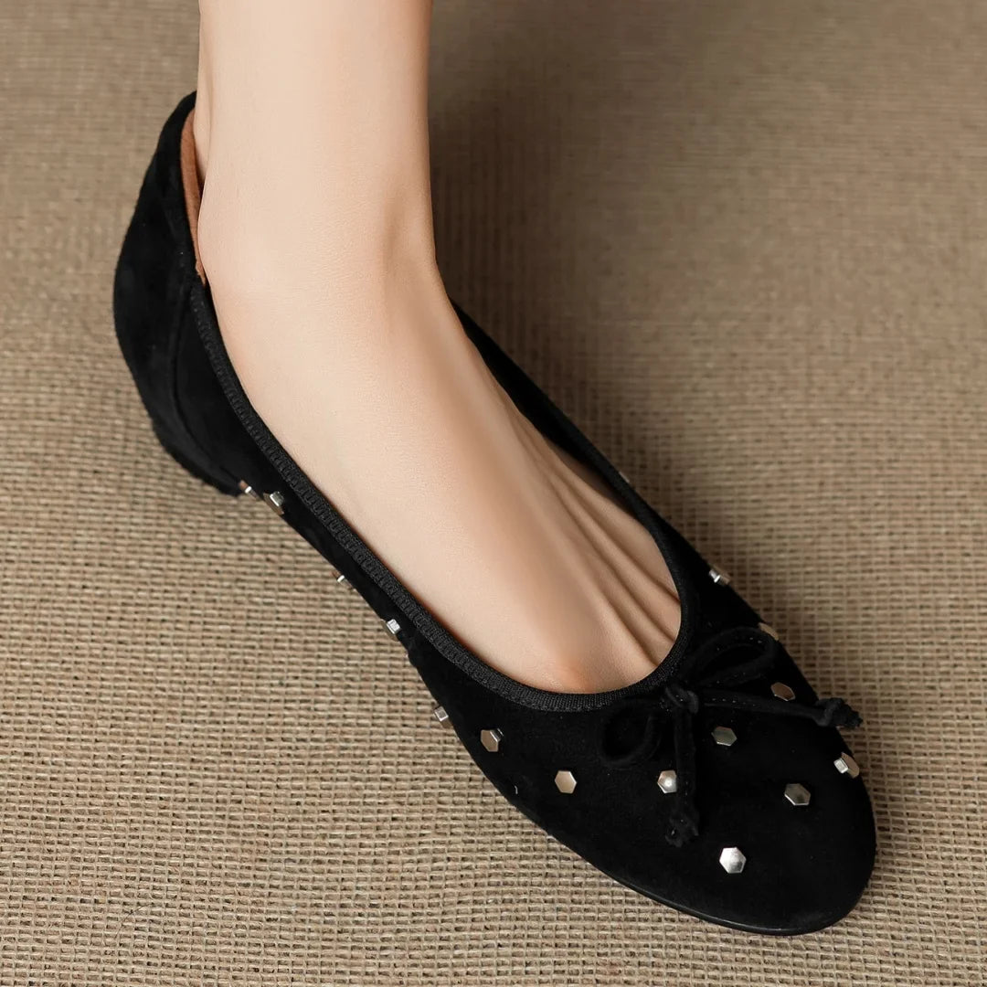 Lacey Suede Round Toe Flats