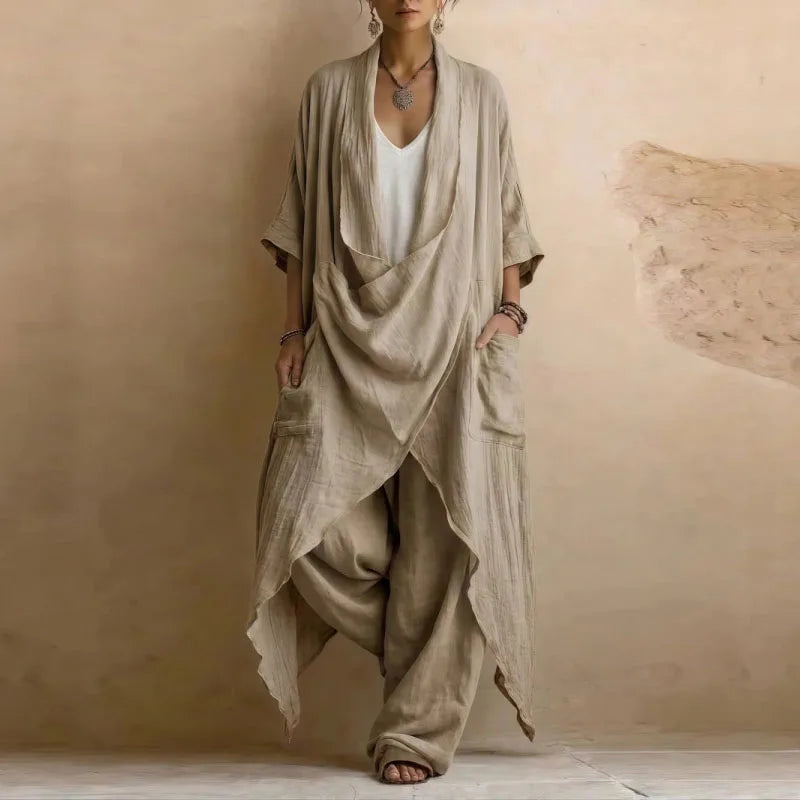Maggie Crinkle Kimono Set