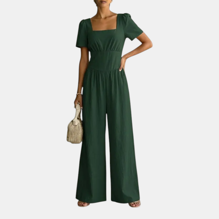 Bella Elegant Puff Sleeve Jumpsuit