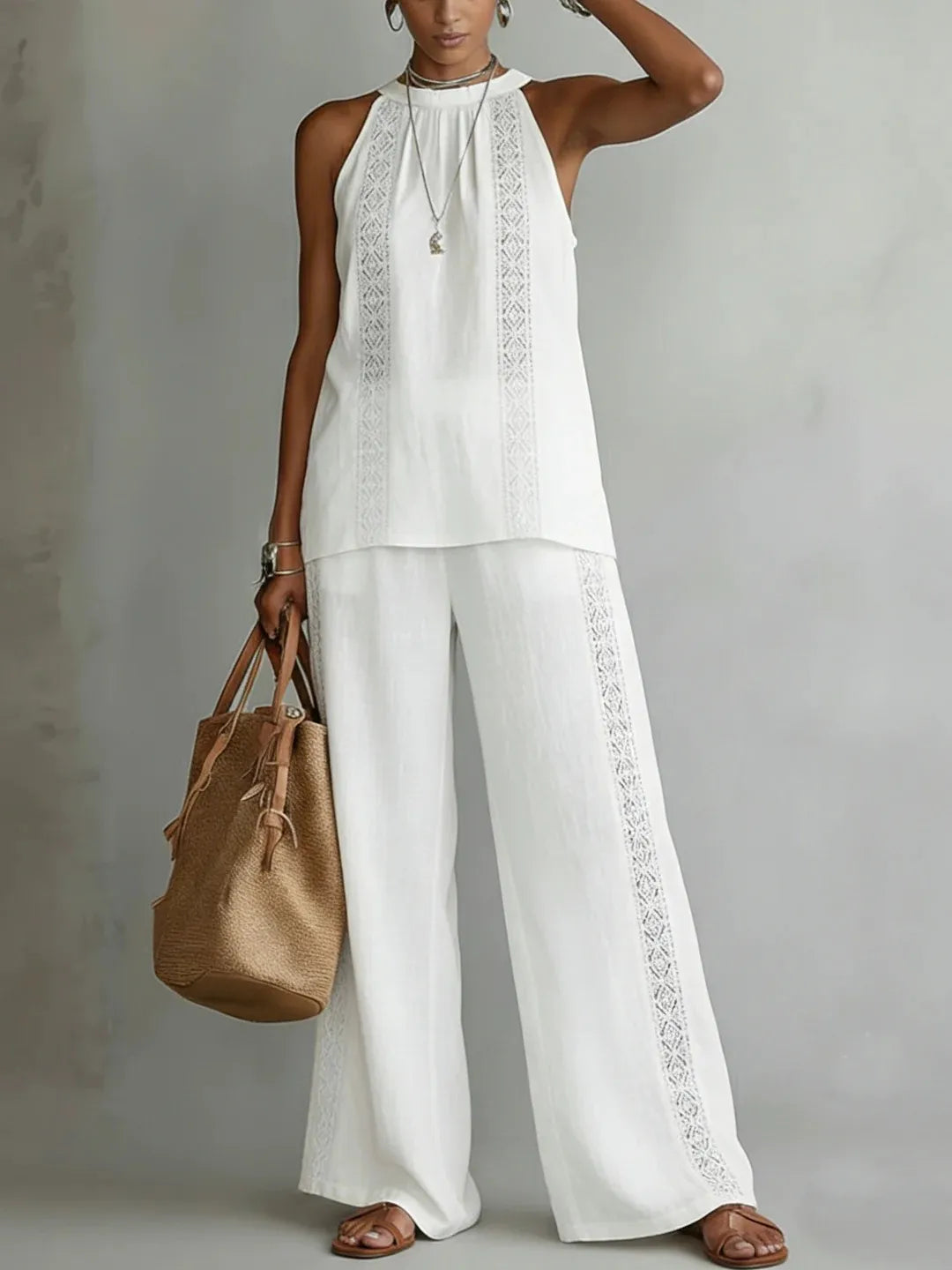 Chelsea Elegant Wide Leg Trouser Set