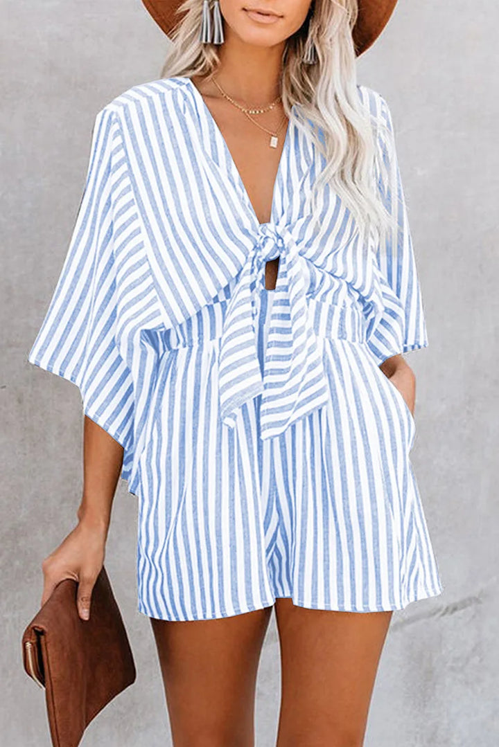 Ramie Flutter Sleeve Romper