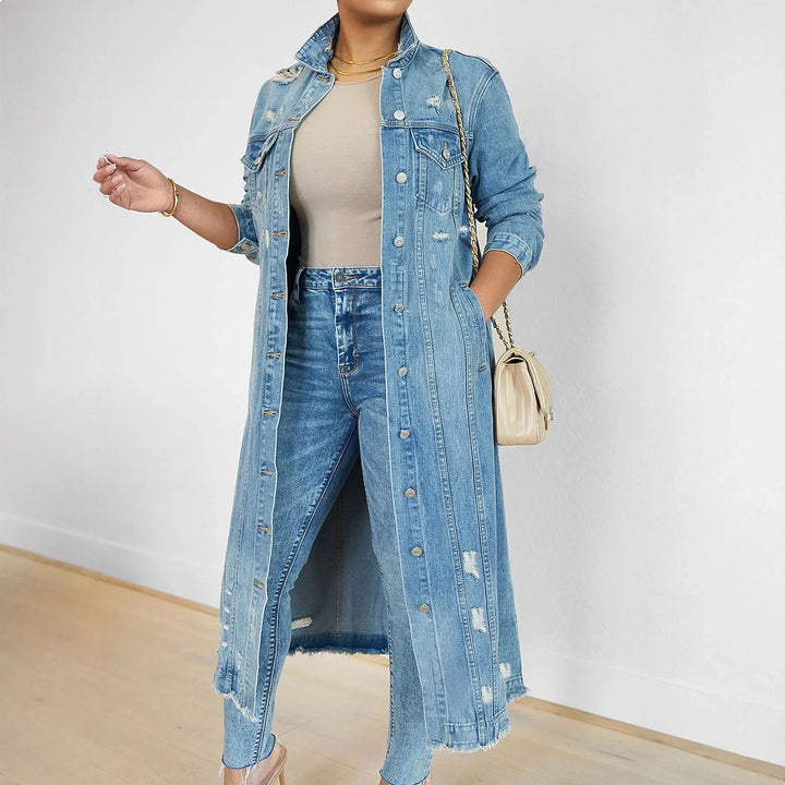 Halcyon Distressed Denim Trench
