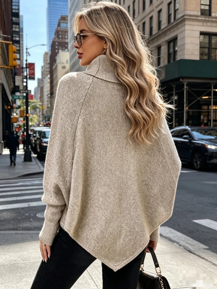 Marguerite Button Trimmed Poncho