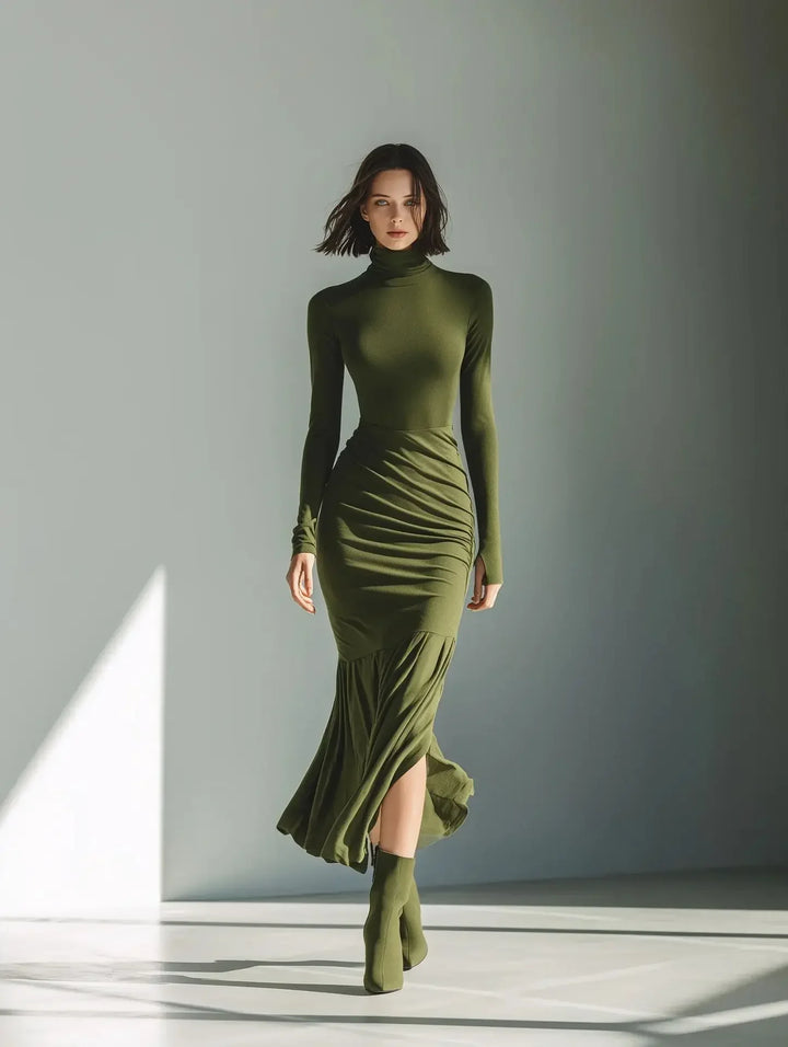 Keira Ruched Mermaid Maxi Dress