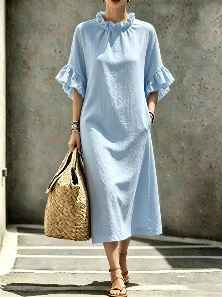 Alessia Ruffle Sleeve Midi Dress