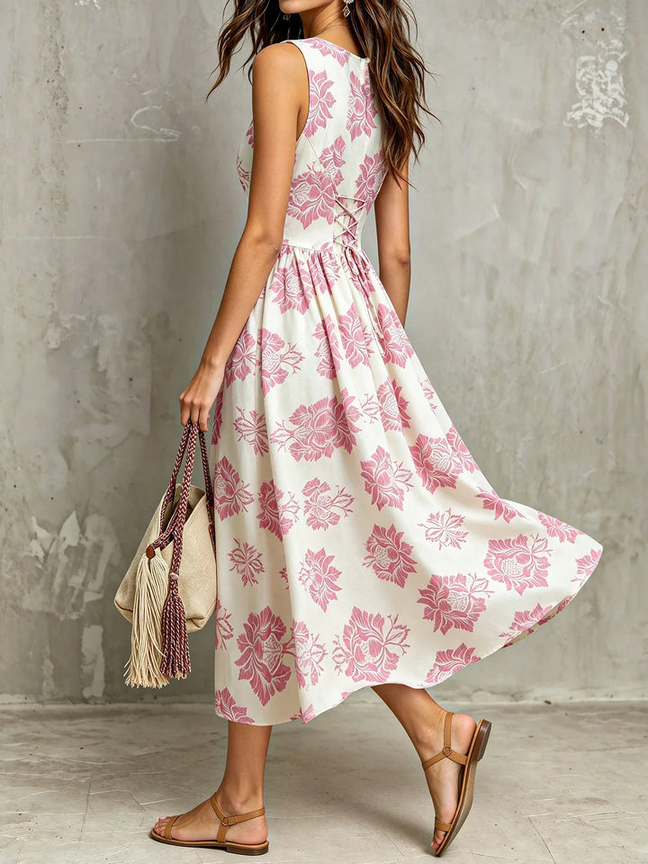 Gillian Vintage Floral Midi Dress
