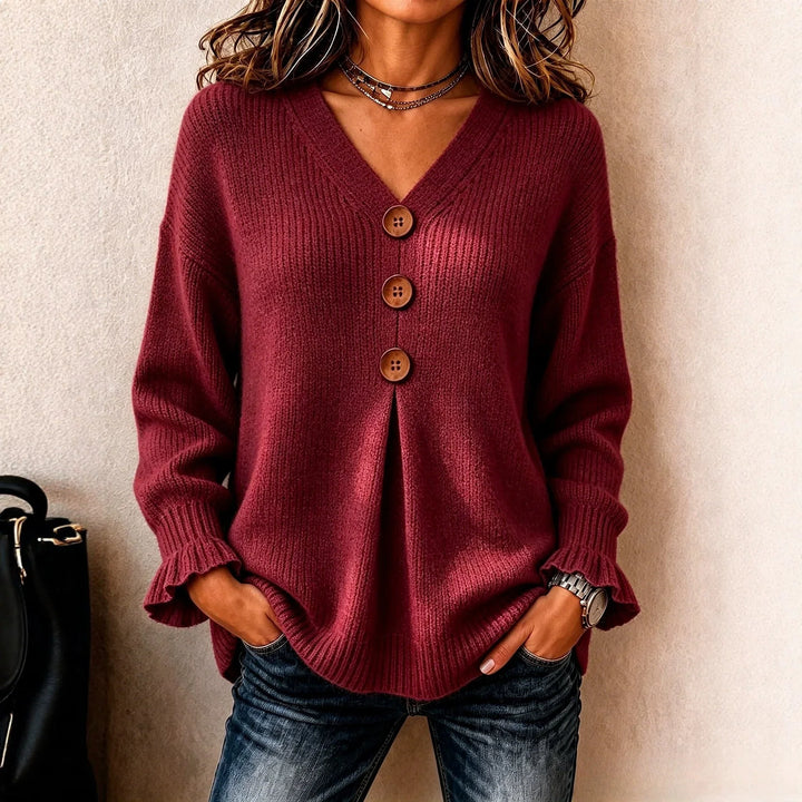 Ines Button Front Sweater