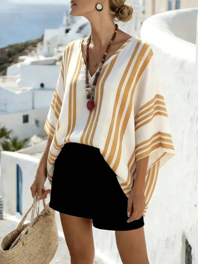 Audrey Batwing Stripe Blouse